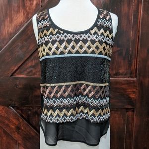 Skies Are Blue sequin top size S